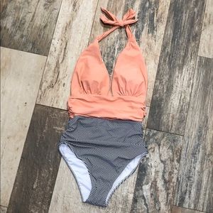 Plunging halter one piece